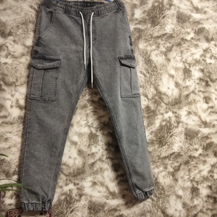 Джинси джогери розмір 30 сірого кольору