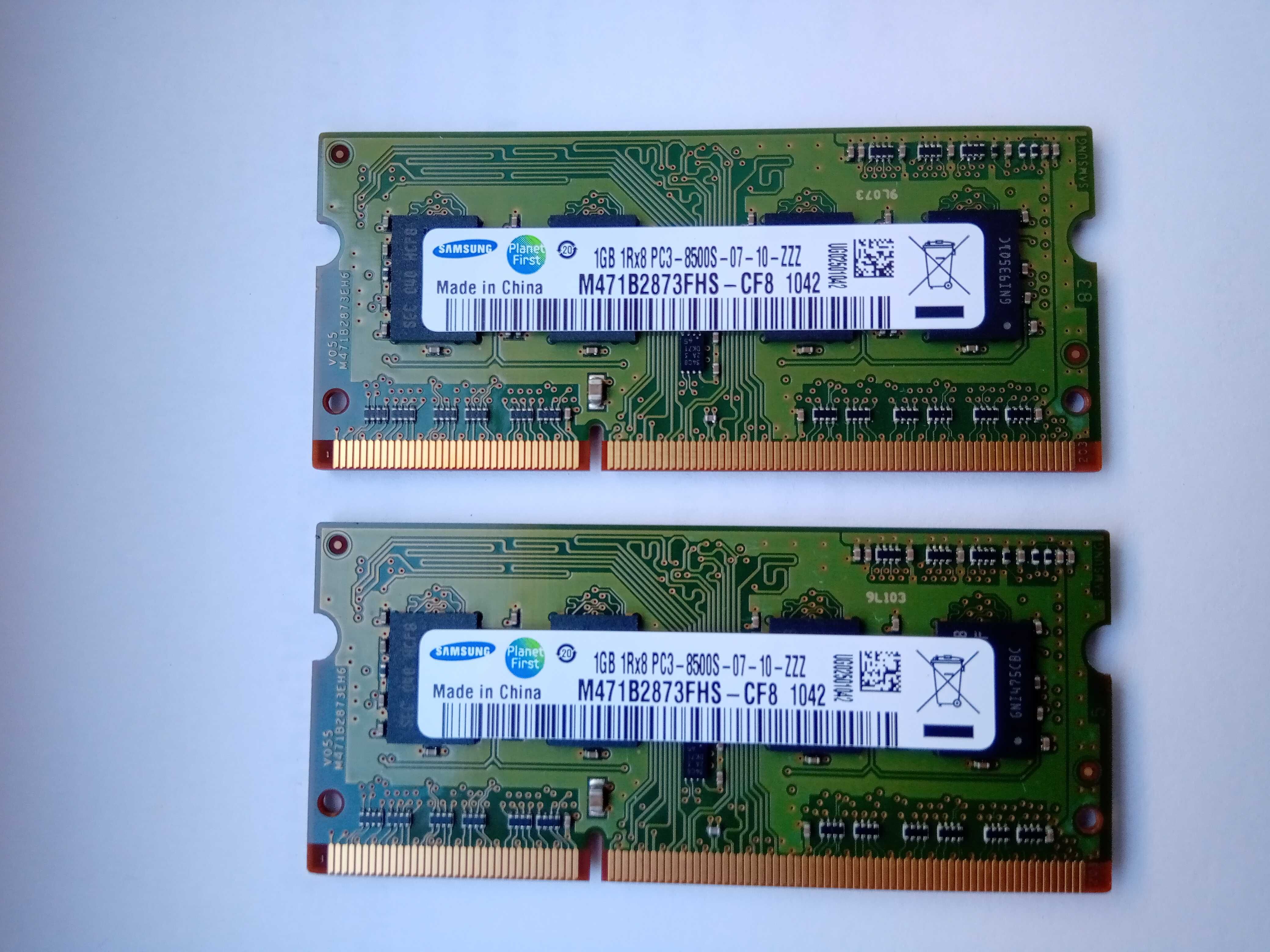 Samsung DDR3 PC3 8500S. Оперативная память для ноутбука.