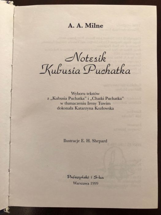 Notesik Kubusia Puchatka