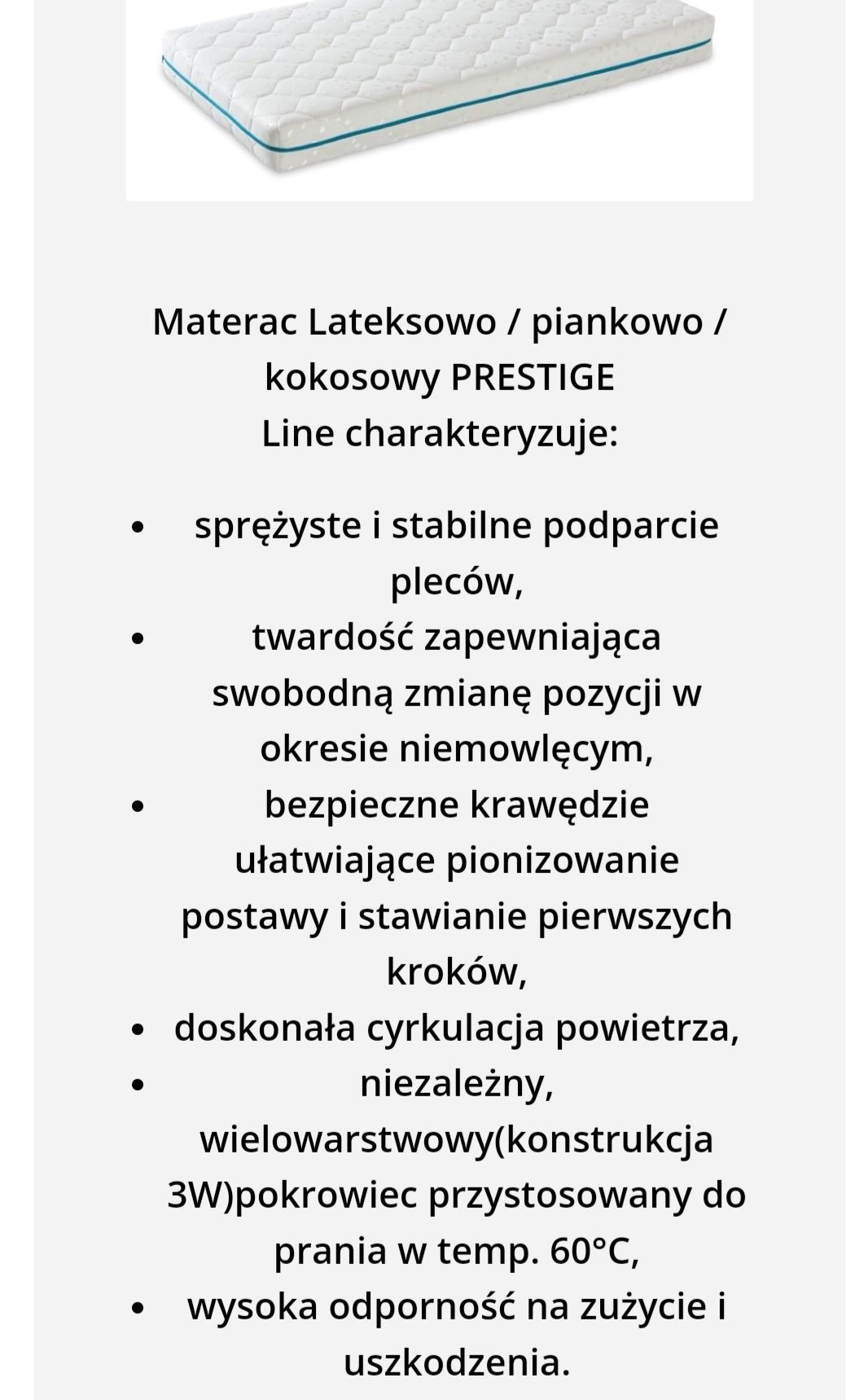 Łóżeczko Pinio Basic + materac Fiki Miki + przewijak + ochraniacz