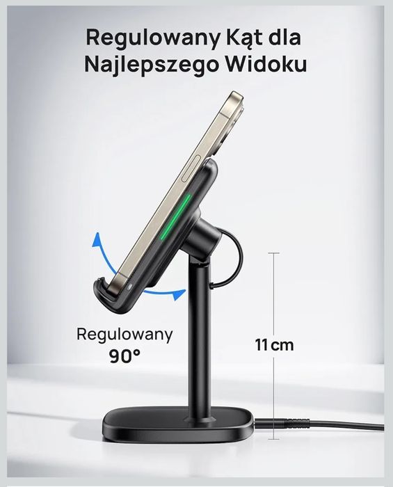 INIU Bezprzewodowa Ładowarka Stojąca, 15W Indukcyjna