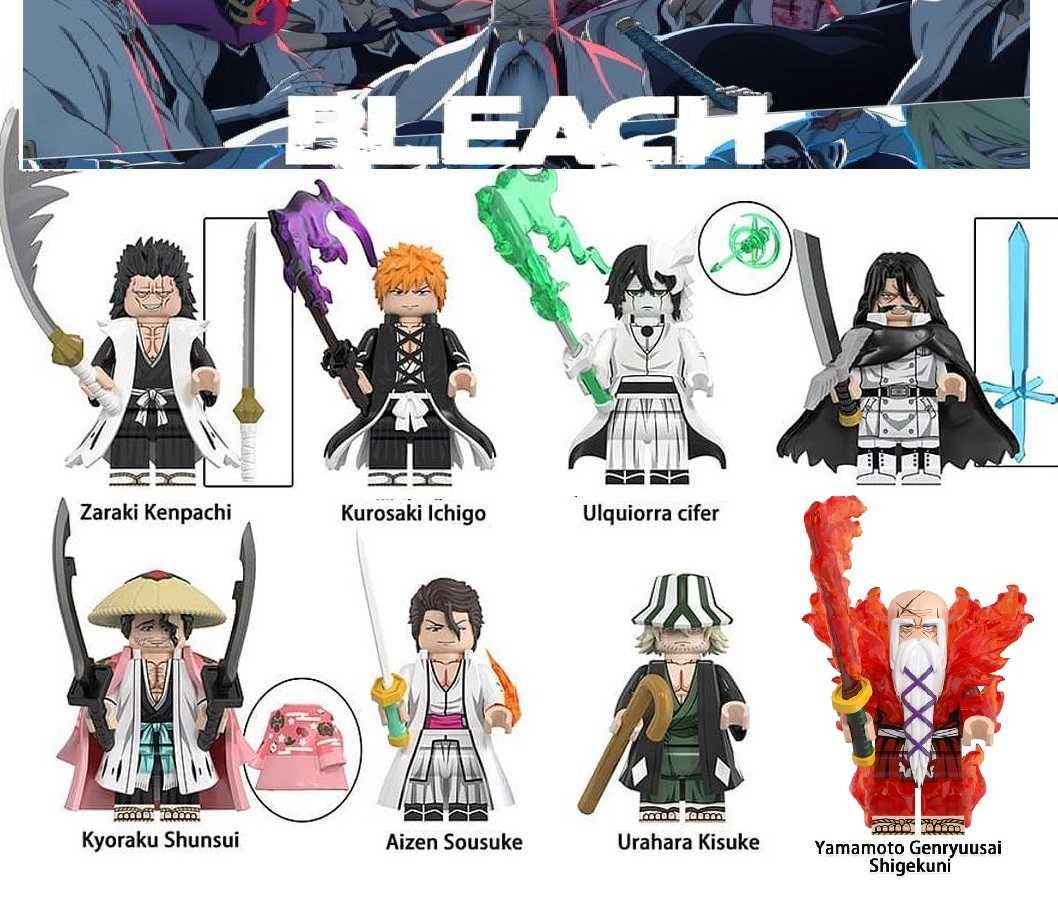 Coleção de bonecos minifiguras de Bleach nº3 (compatíveis com Lego)