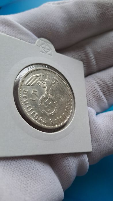 Серебряная монета Микола Амосов серебро 5 рейхсмарок Е