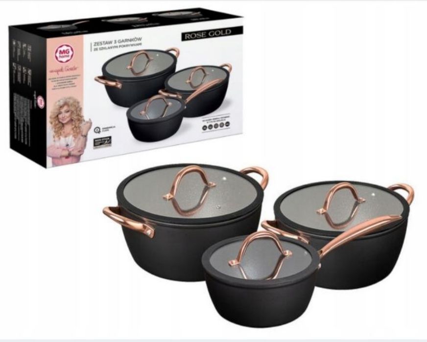 Zestaw garnków MG Home Rose Gold