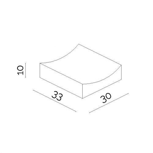 Korytko Ciek wodny 30x33x10