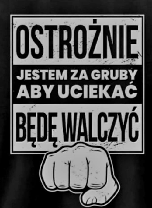 Koszulka z nadrukiem XL czarna męska