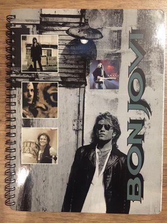 Cadernos escolares Bon Jovi anos 90