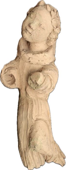 Jorge Barradas - Anjo de suspensão - escultura em barro