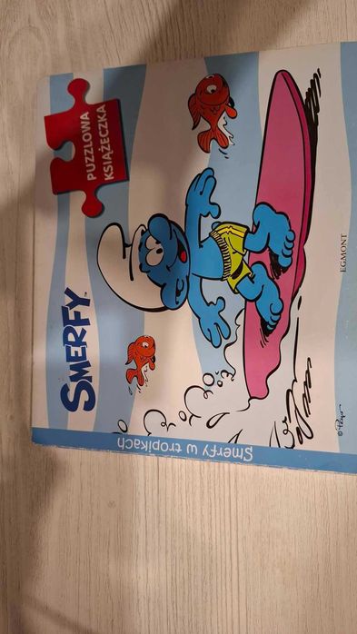 smerfy książka z puzzlami