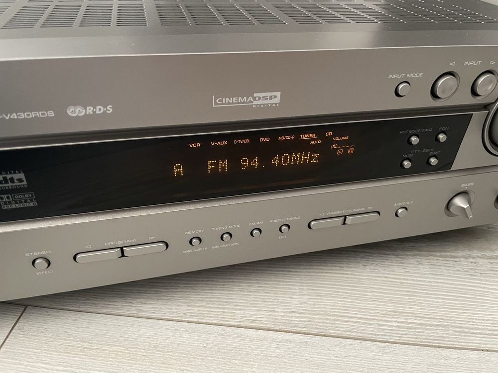 Wzmacniacz Yamaha RX-V430RDS amplituner srebrny yst-sw005 nx-c230