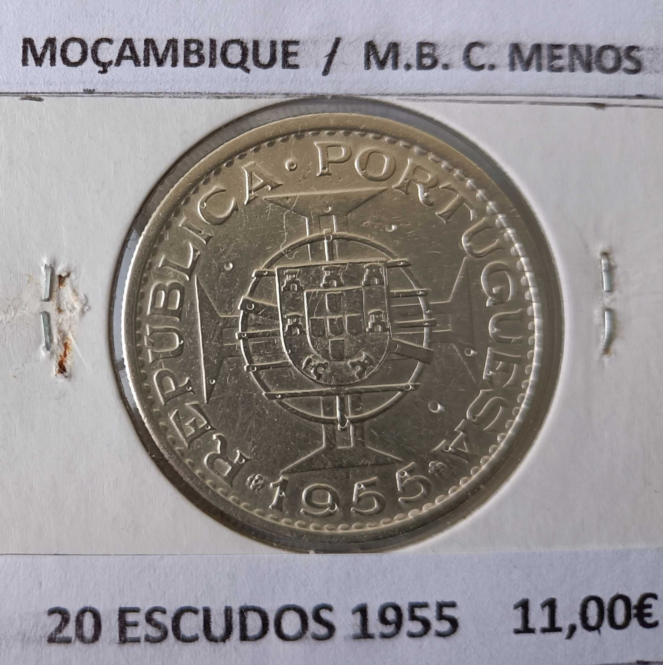 4 Moedas Portuguesas 20 Escudos da ex. Colónia Moçambique ( Prata )