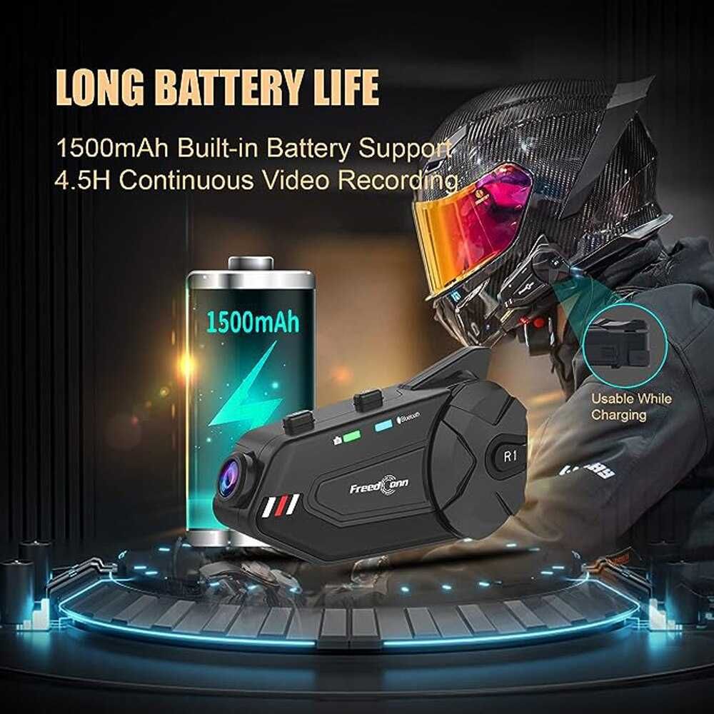 bluetooth capacete da motocicleta   2000mah y10 2x