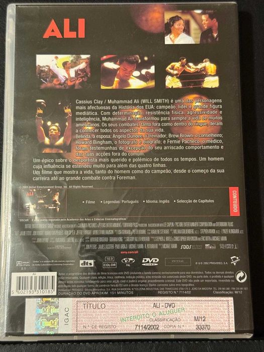 DVD do filme Ali