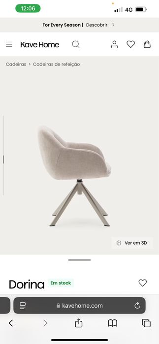 Cadeiras escritório Kave Home (Dorina)