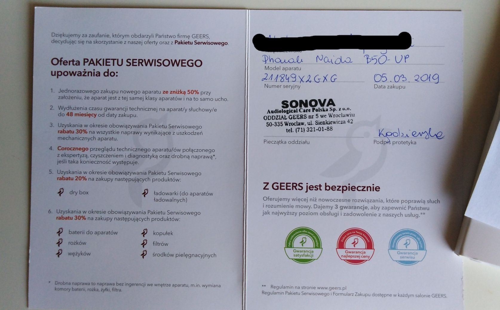 Aparat Phonak Naida B50-UP 50% wartości