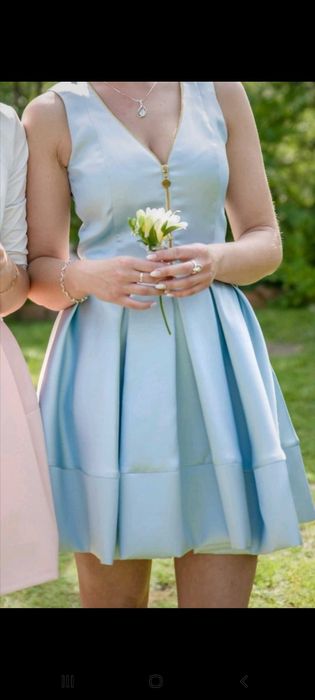 Sukienka krótka elegancka koktajlowa wesele świadkowa studniówka