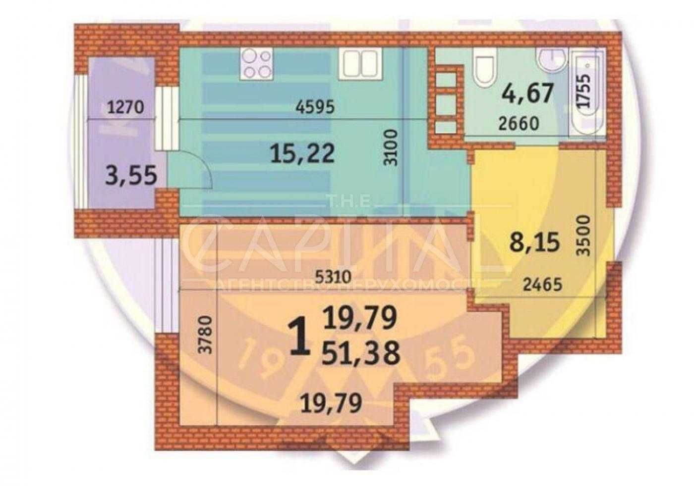 Продаж квартири (52 м2), І.Павла 2, (Лумумби) 11, ЦЕНТР, Печерськ