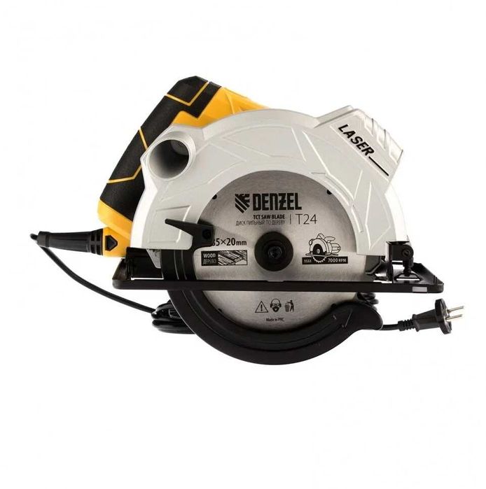 Дискова циркулярна пила DENZEL 2100Вт 5200об 185мм дисковая циркулярка