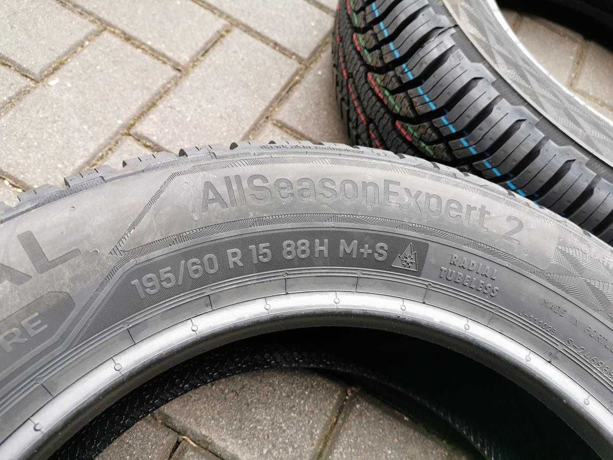 195/60 88H R15 UNIROYAL AllSeasonExpert2 2025r NOWE 8m Całoroczne 4szt