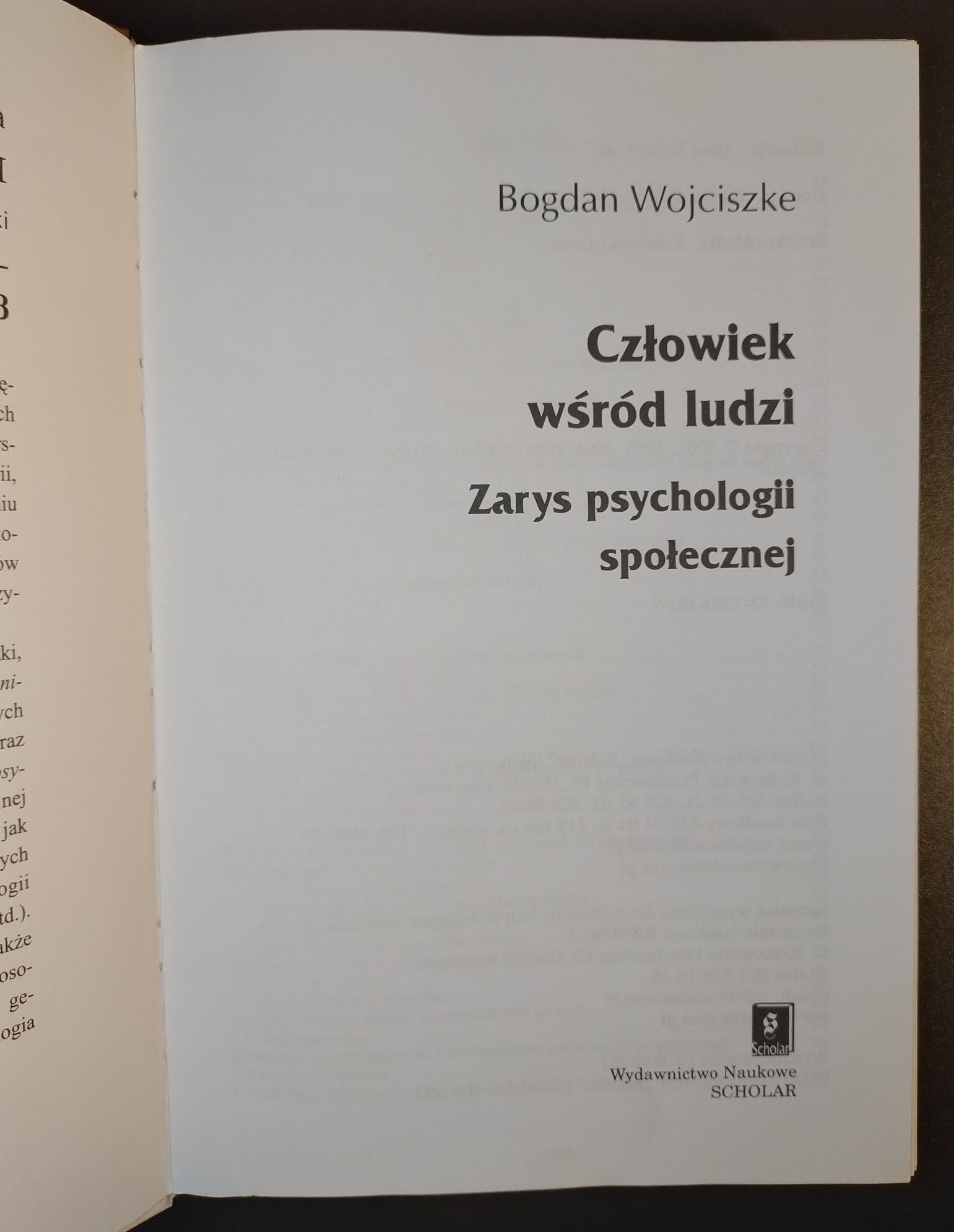 Człowiek wśród ludzi Zarys psychologii społecznej. Bogdan Wojciszke