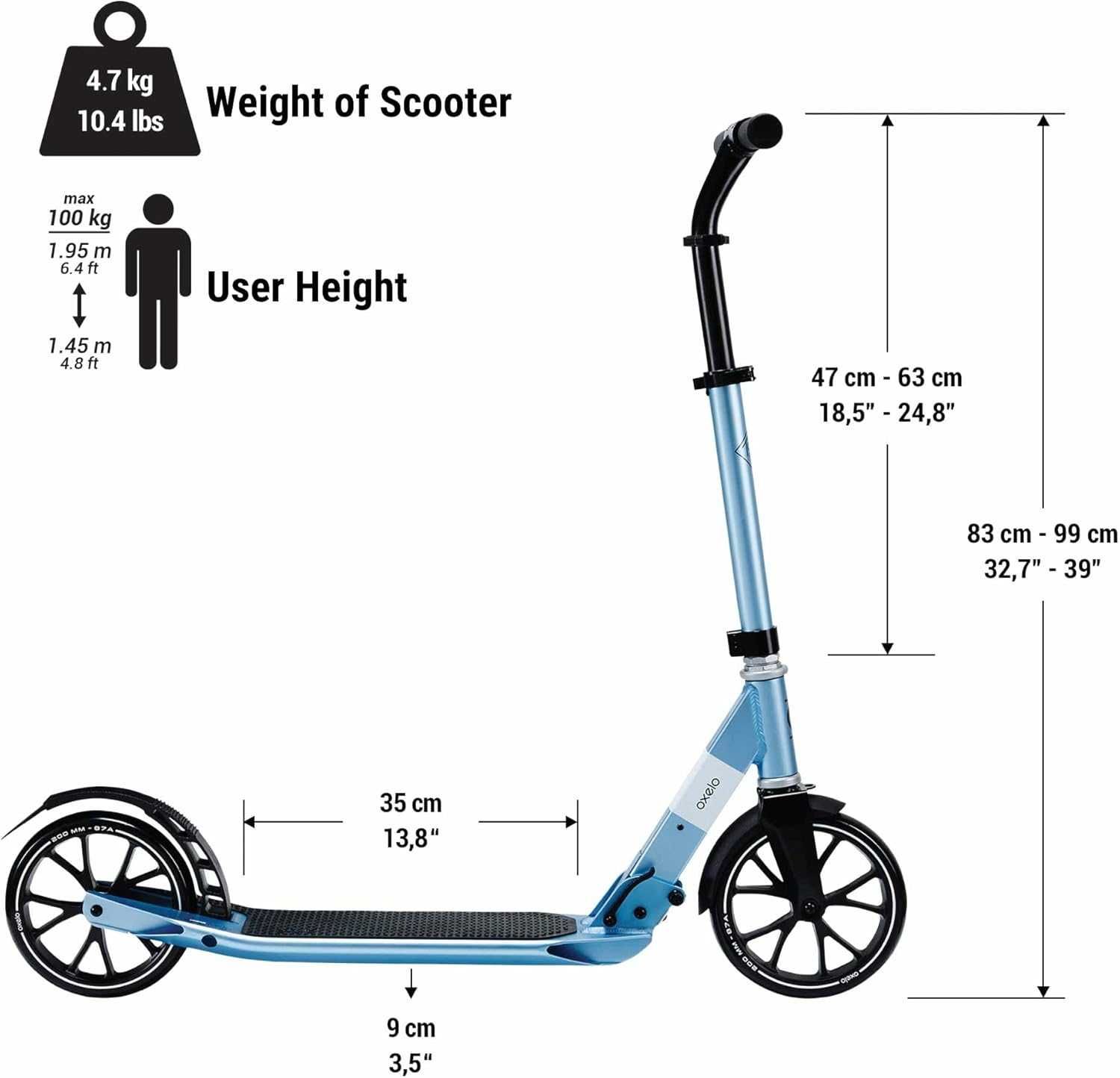 hulajnoga Scooter Town 5XL, aluminiowa, udźwig 100kg