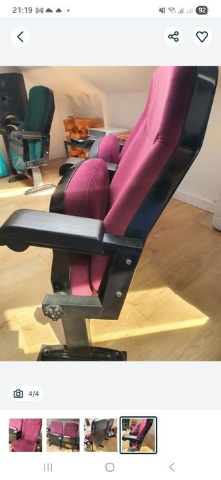 Fotele kinowe 4 szt odnowione zestaw 4 szt krzeseł kinowych