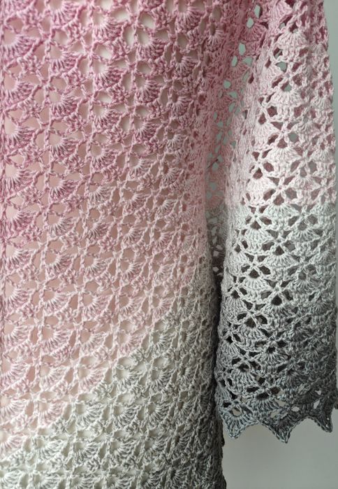 Chusta etola bolerko ręcznie robiona na szydelku