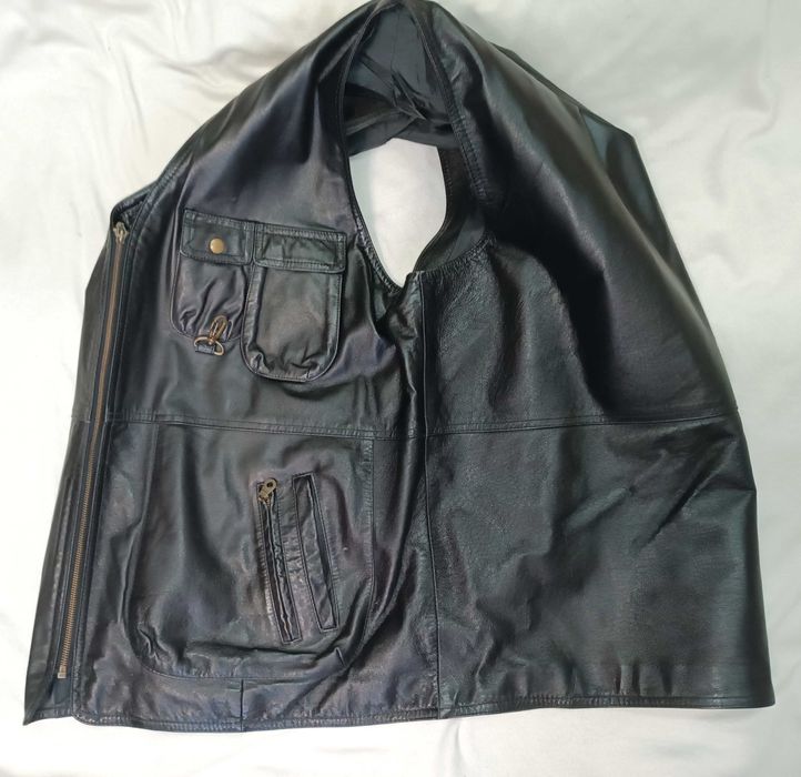 Кожаный жилет Roger Kent Германия натуральная кожа большой размер