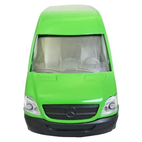 Zielono-pomarańczowy czyszczący truck Mercedes sprinter