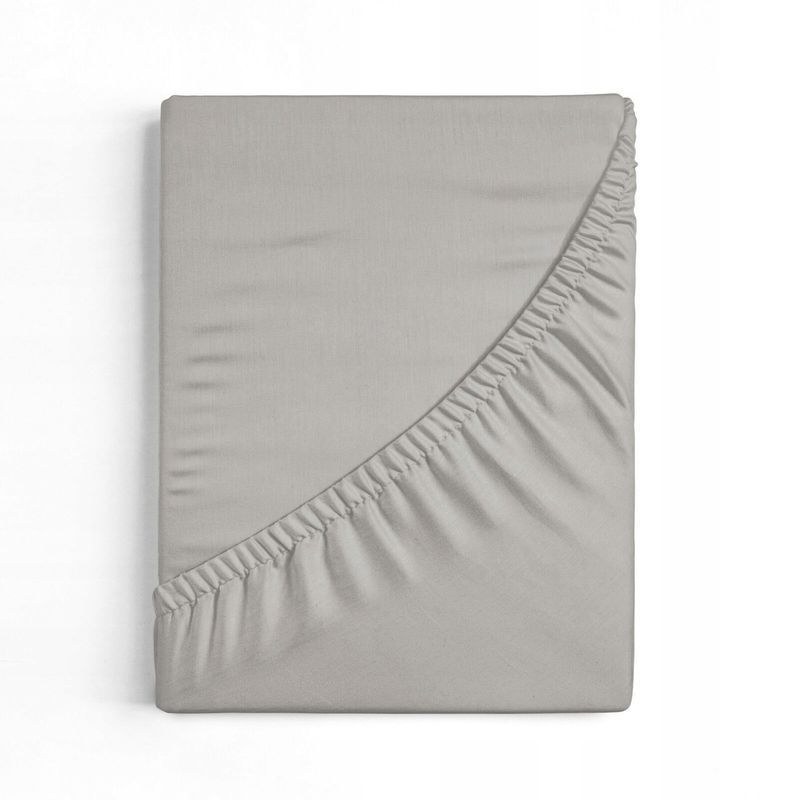 Prześcieradło Jersey4/180x200 gumka bawełniane jednolite wys.30 cm sre