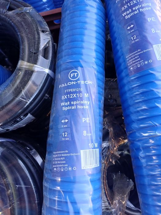 Шланг підкачки спіральний до компресора 8х12мм 10м.