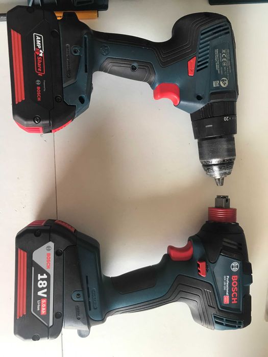 Шуруповерт безщітковий Bosch GSB 18V-55 та гайковерт GDX 18V-200