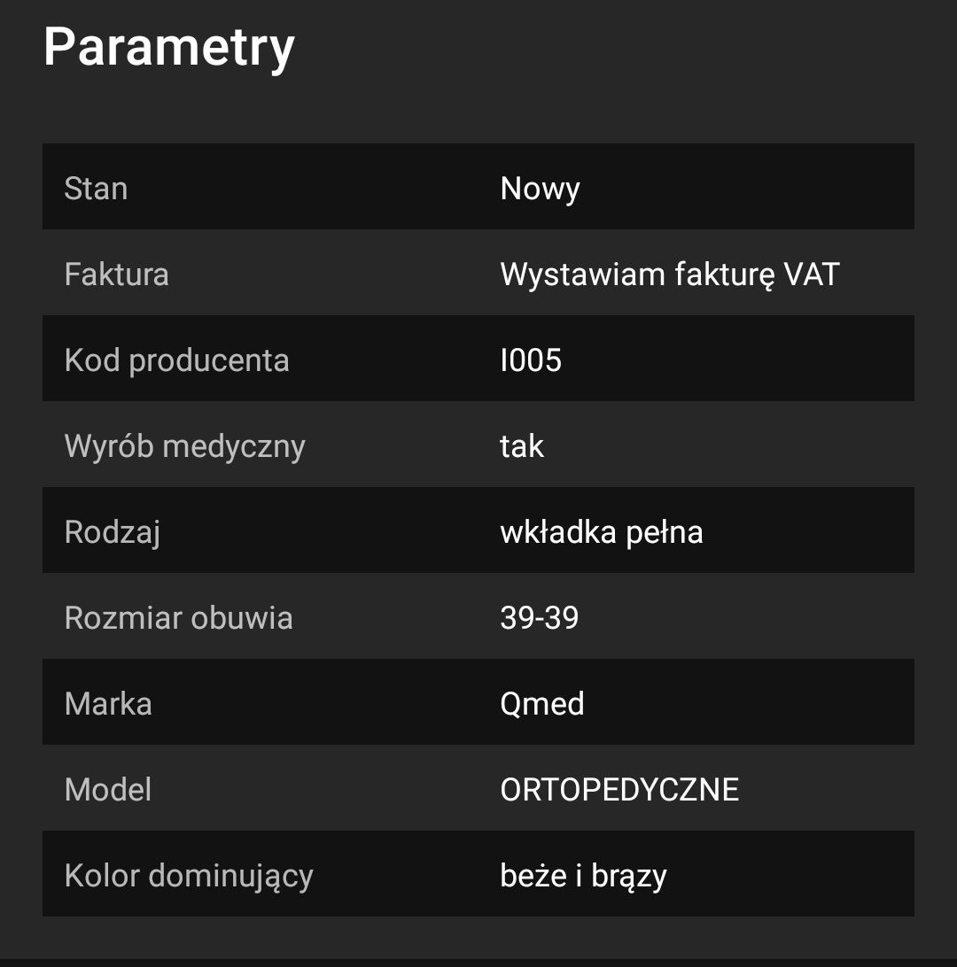 Wkładki korekcyjne 38