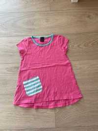 TUNIKA z kieszonką koszulka bawełna dla dziewczynki 110 cm