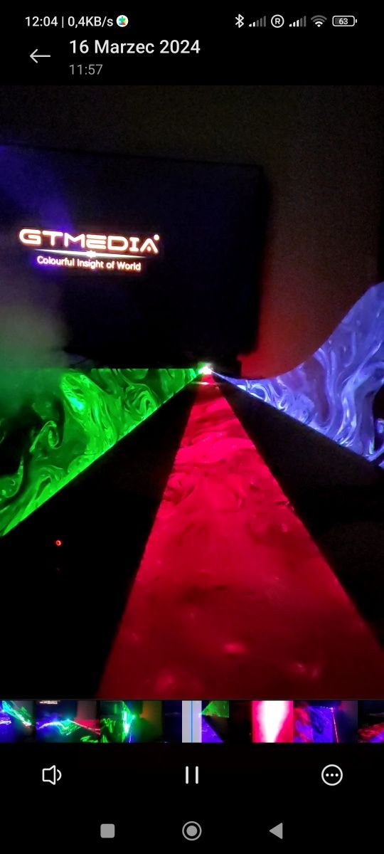 Laser dyskotekowy RGB 500mw skaner