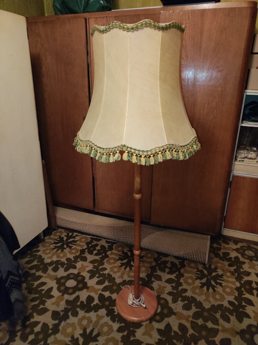 Lampa PRL antyki i kolekcje stara stojąca abażur