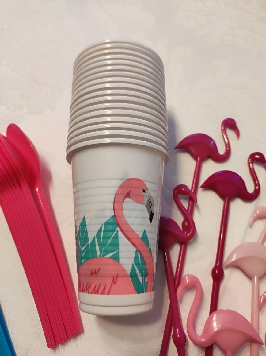 Acessórios para festa flamingo