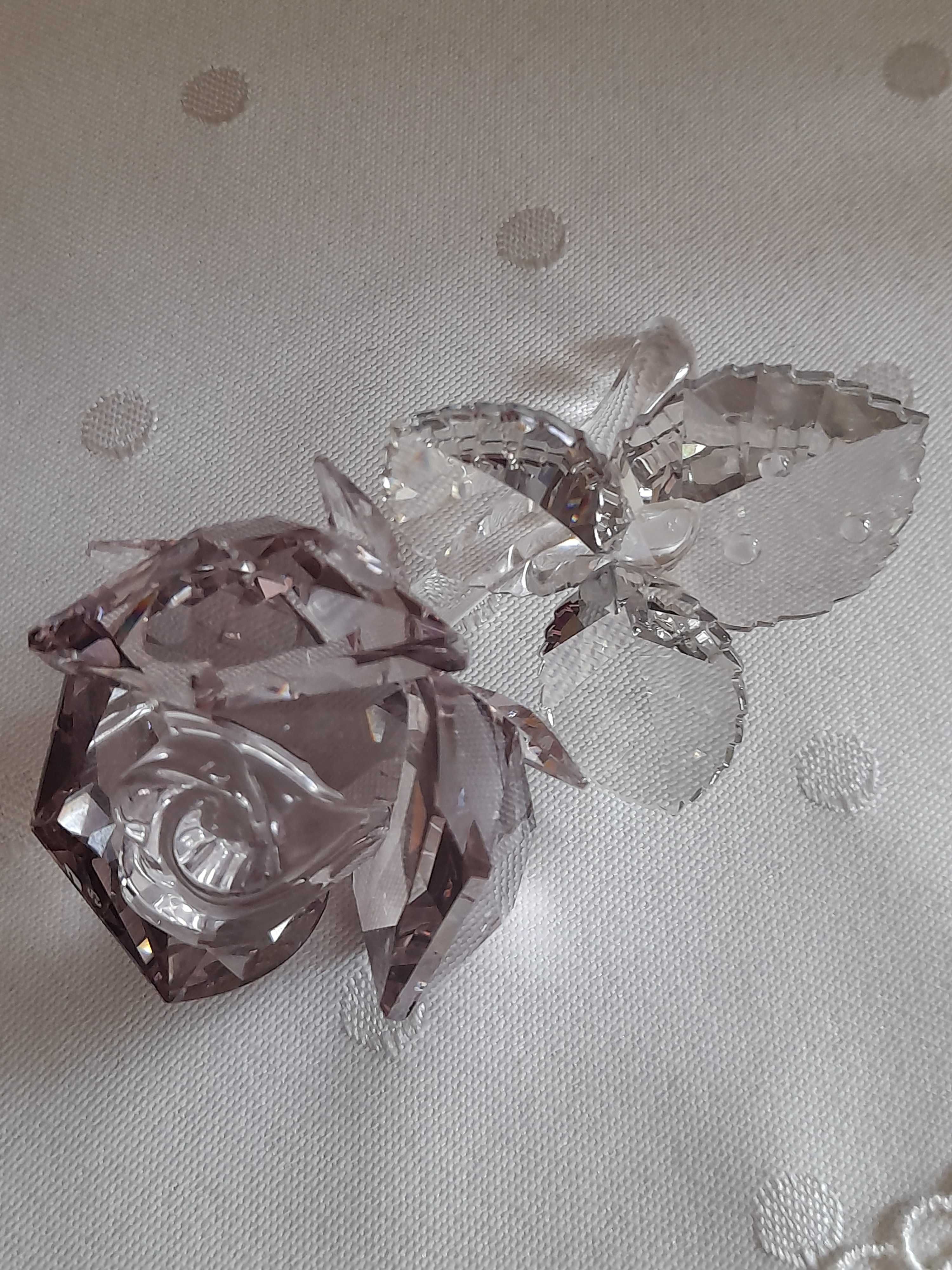 Vintage Swarovski szlifowany wyjątkowy kryształ kwiat róży .