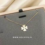 Złoty łańcuszek koniczynka 585 14k