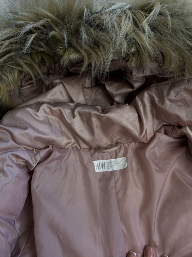 Куртка для дівчинки. пальто h&m на дівчинку. зимова куртка h&m