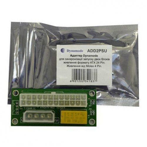Адаптер-синхронизатор блоков питания Dynamode ATX 24 Pin to Molex 4 Pi