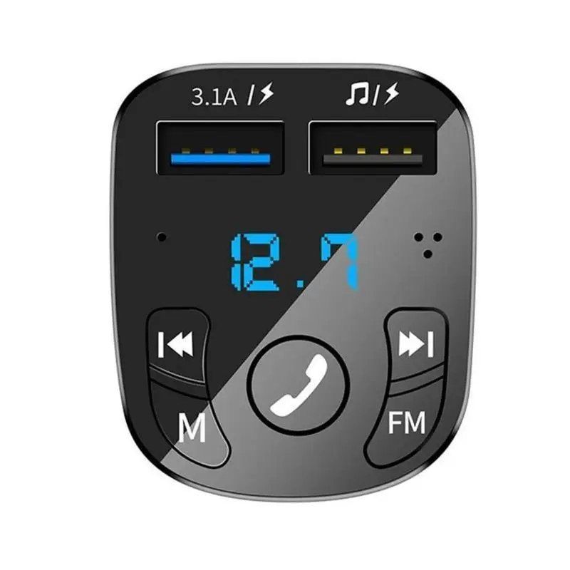 FM-трансмітер Bluetooth 5.0 | Автомобільний модулятор +зарядка