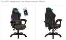 Fotel gamingowy Huzaro Force 3.7 RGB Black GWARANCJA