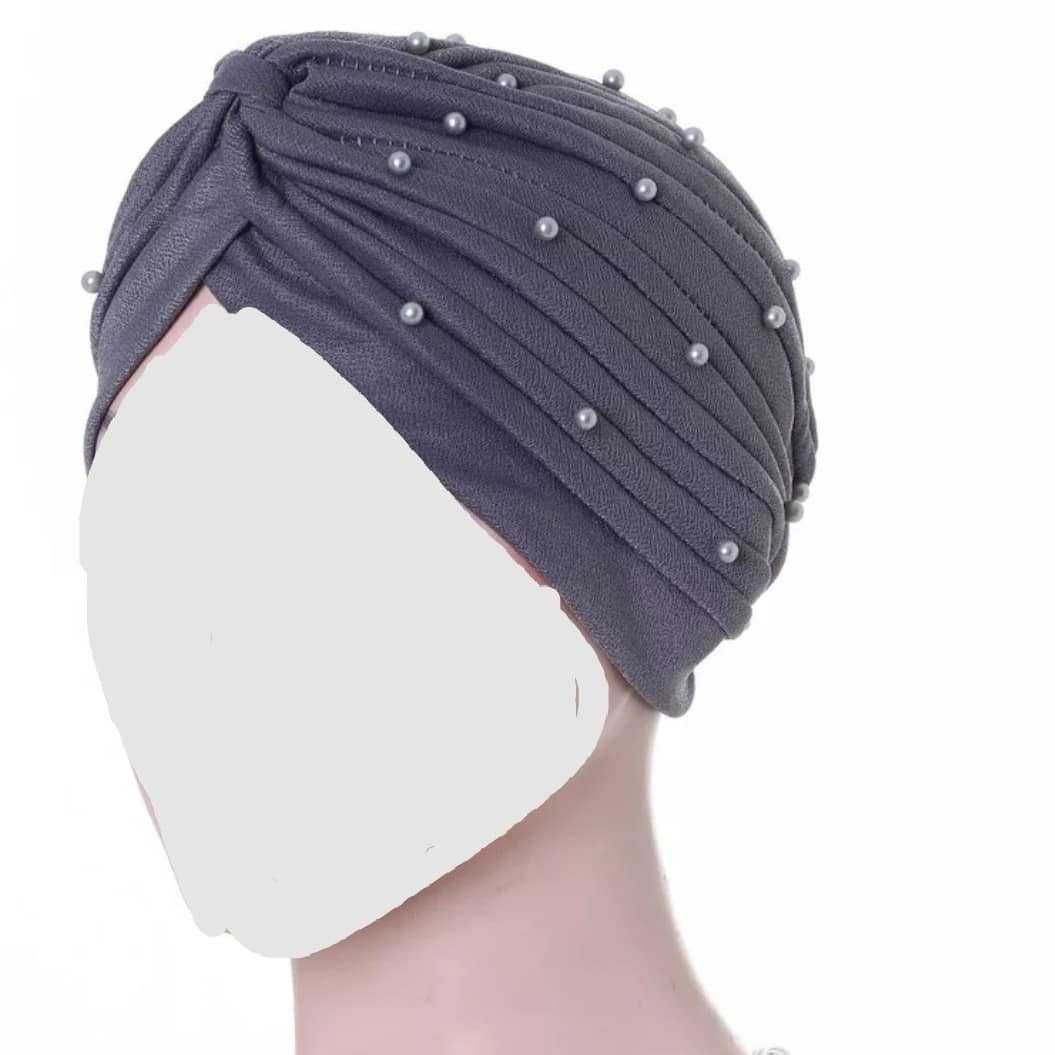 Turbante com pérolas