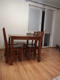 Stół z litego drewna + krzesła