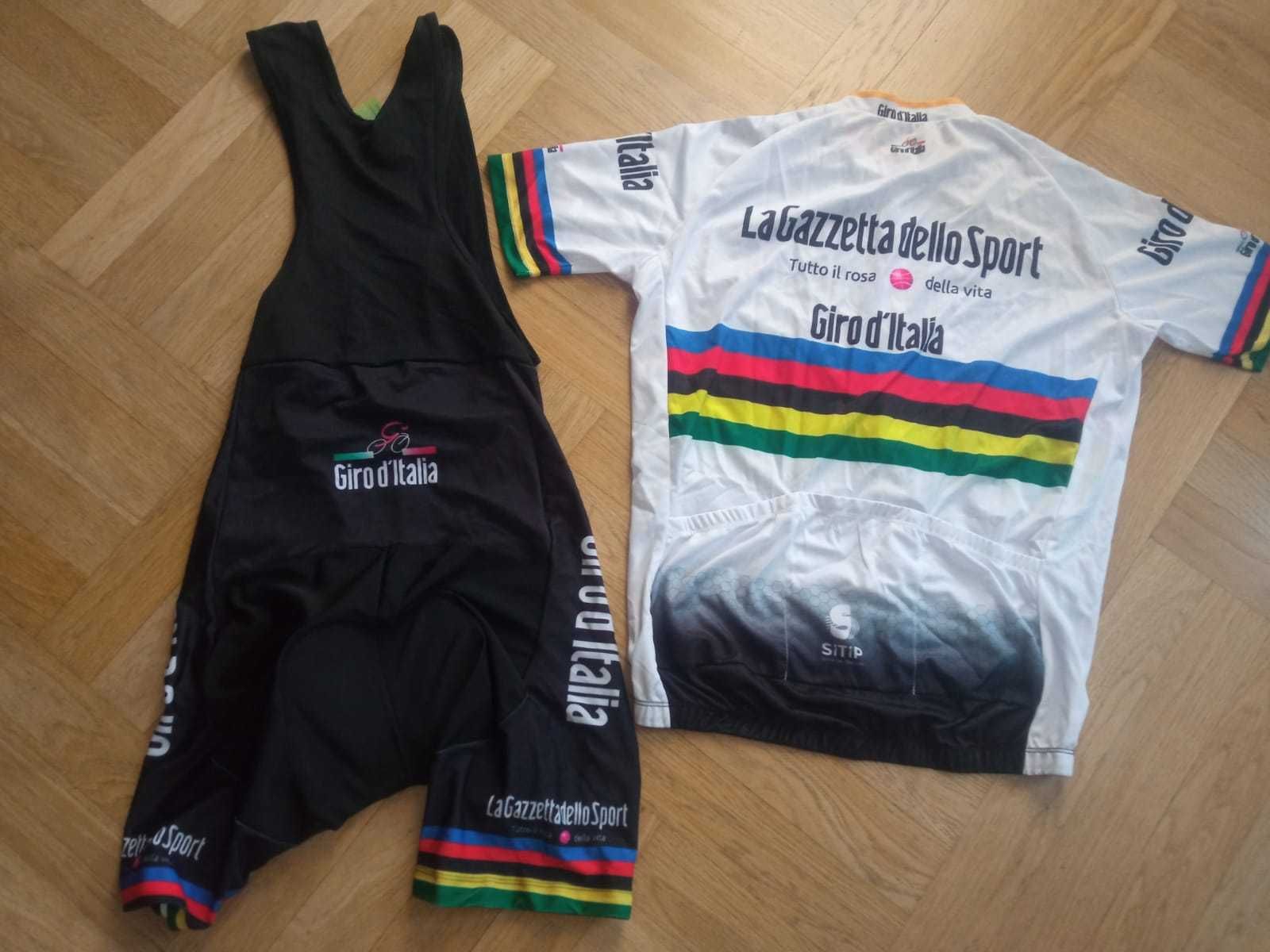Strój rowerowy komplet kolarski na rower elastyczny spodenki koszulka