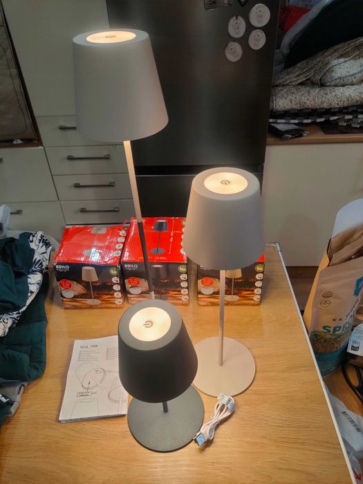 3* Bezprzewodowa lampa stołowa LED  BRILONER stylowa