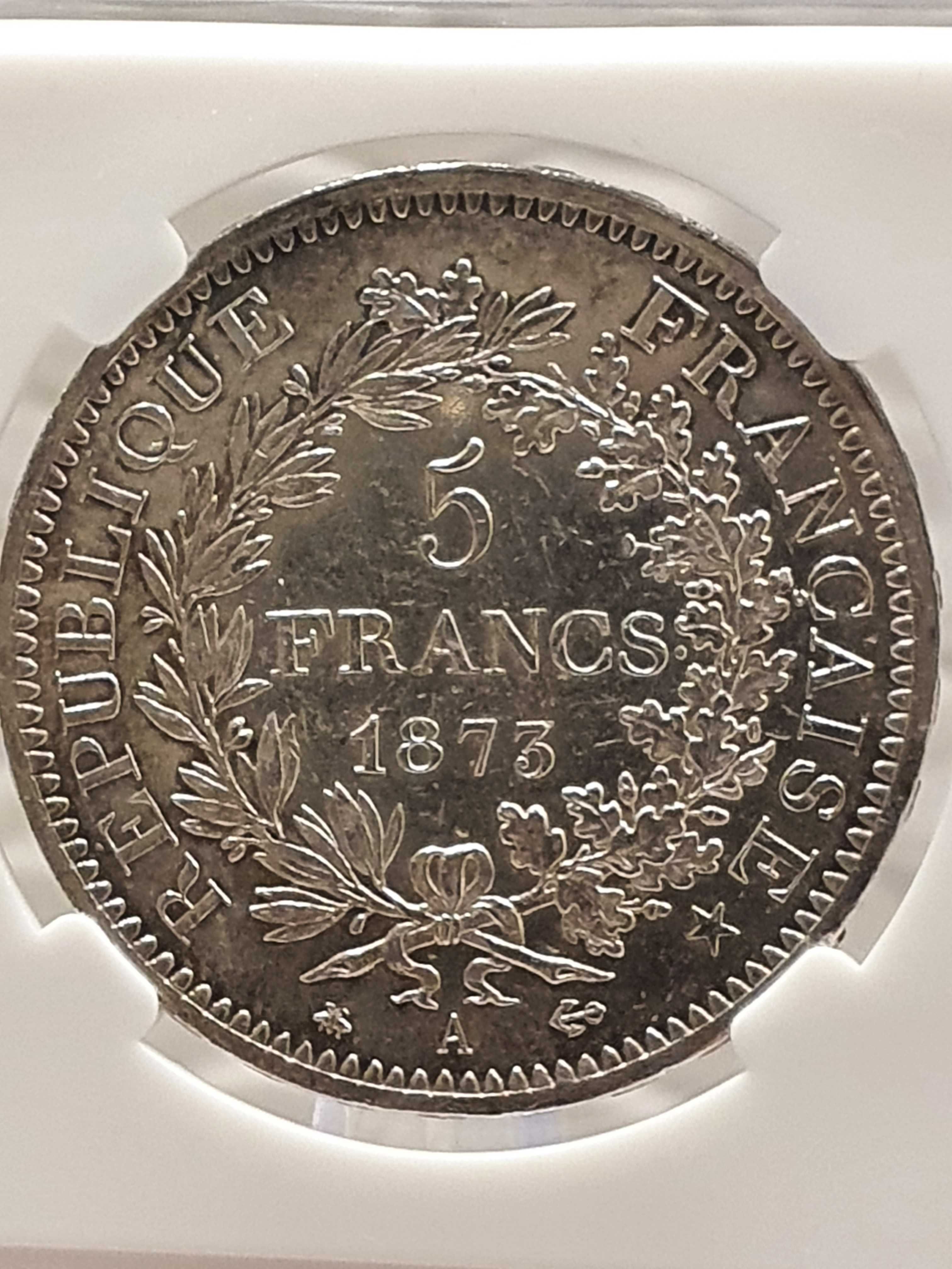 Francja 5 franków 1873 r Herkules A Paryż