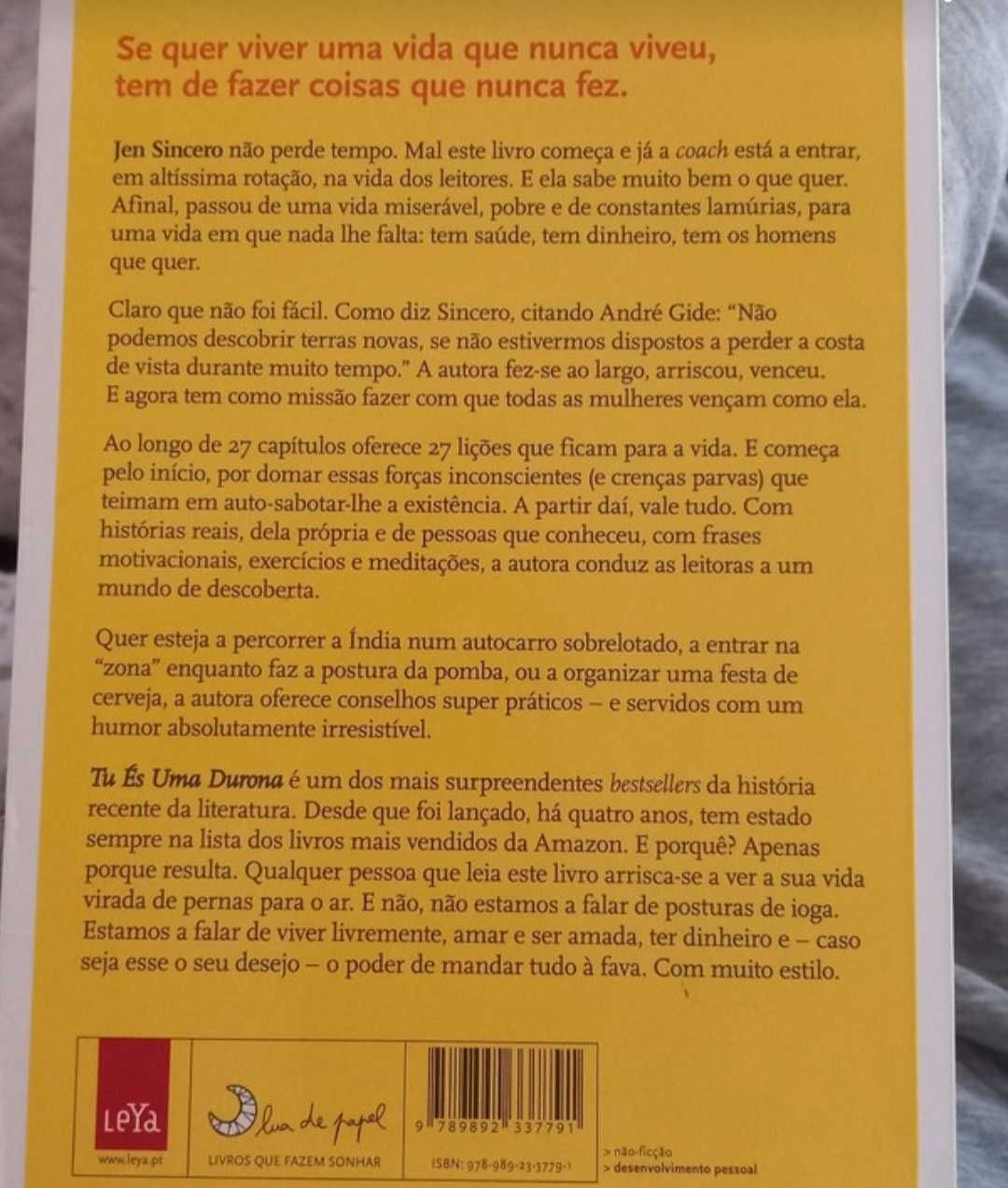 Livro " tu és uma durona"