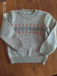 В'язаний светер до хлопчика чи дівчинки,сірий